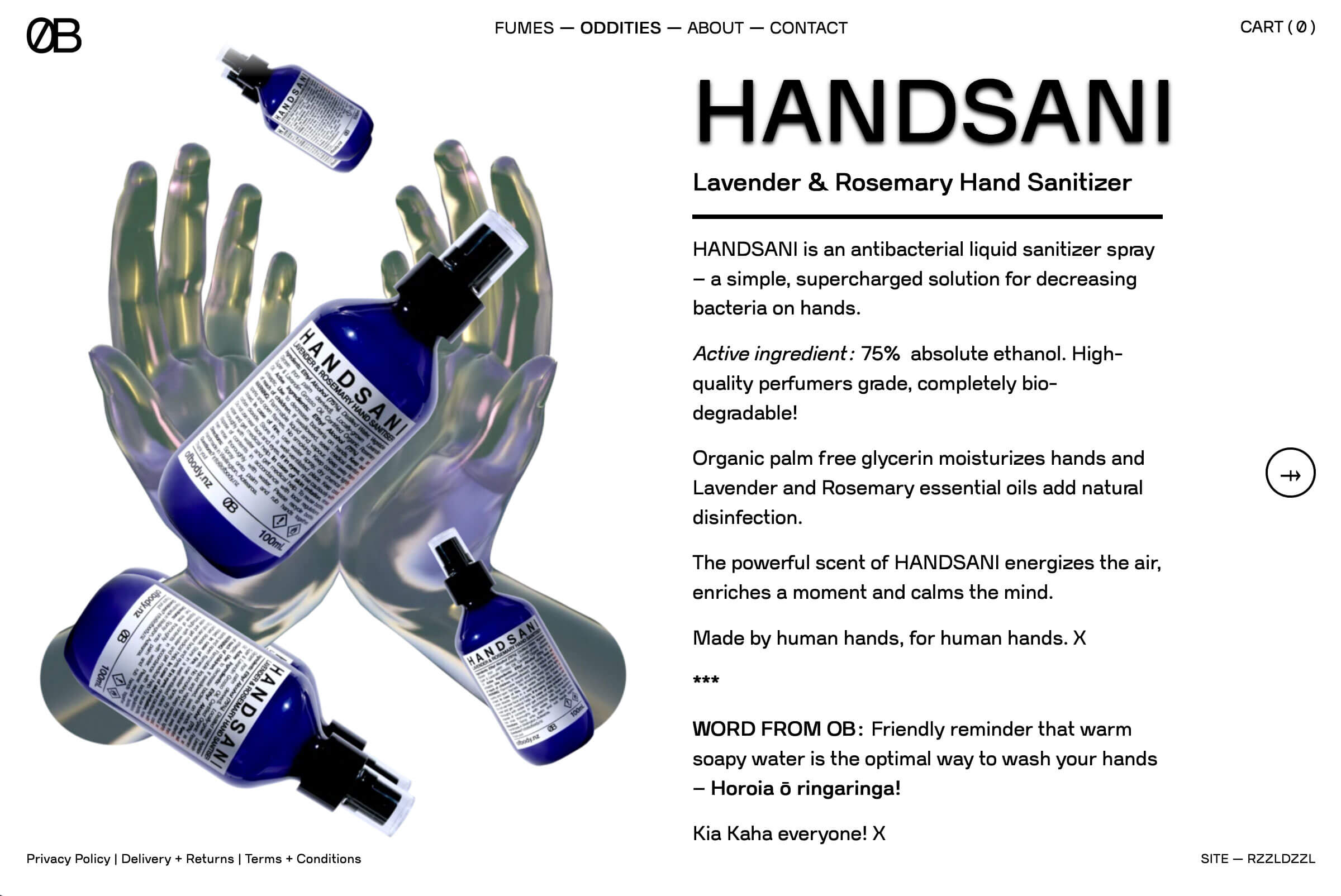 Of Body Site Product: Handsani